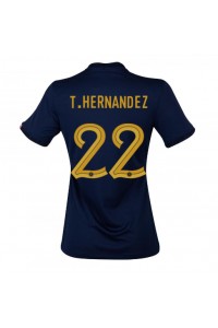 Frankrike Theo Hernandez #22 Fotballdrakt Hjemme Klær Dame VM 2022 Korte ermer
